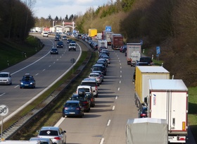 Rückreisestau am ersten Januar-Wochenende