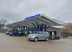 EnBW-Ladepark an der A1  - Pilotprojekt mit Akkuspeicher